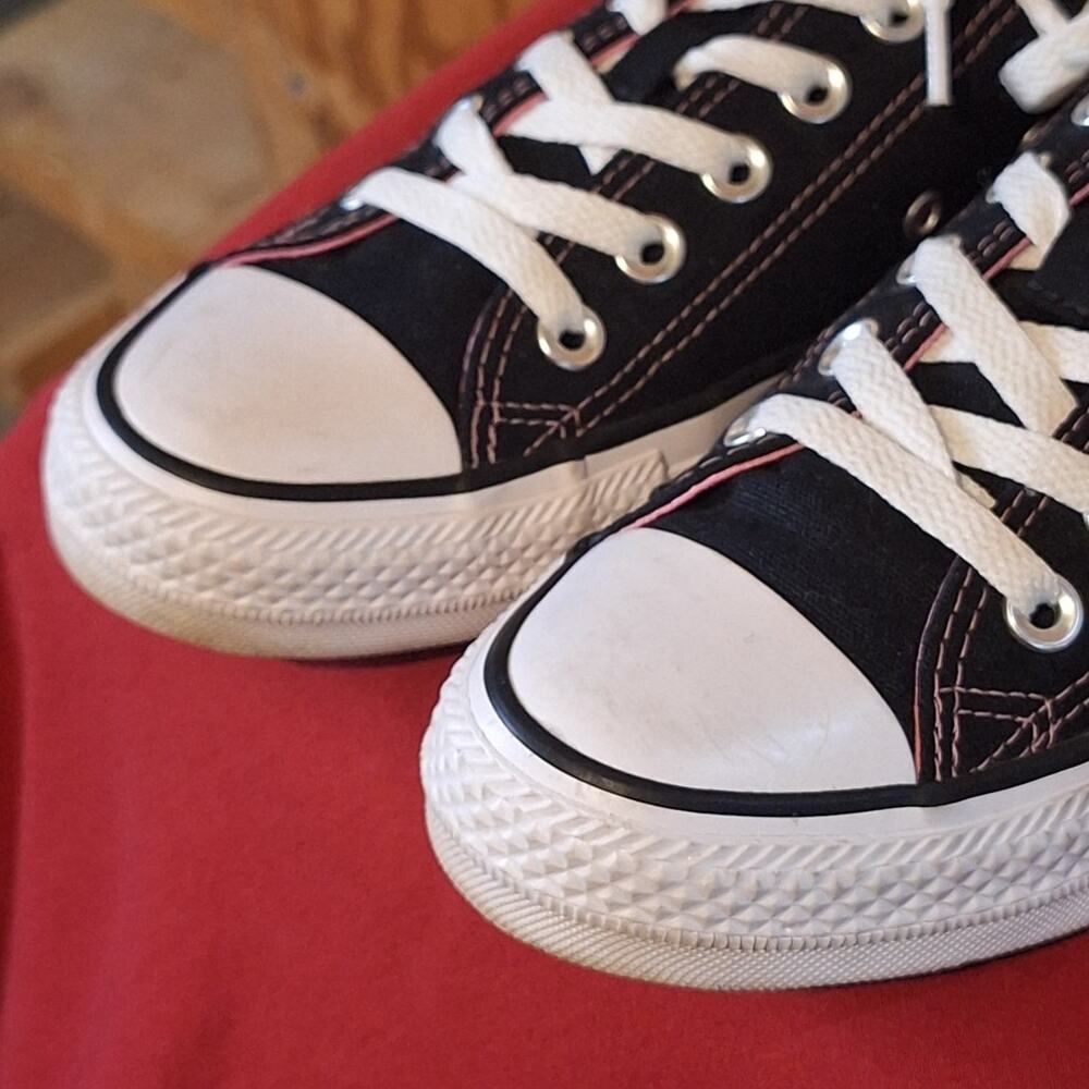 Converse All Star Sneakers  8 W/ 6 M Black Canvas Streetwear Skater Athleisure - Picture 3 of 8